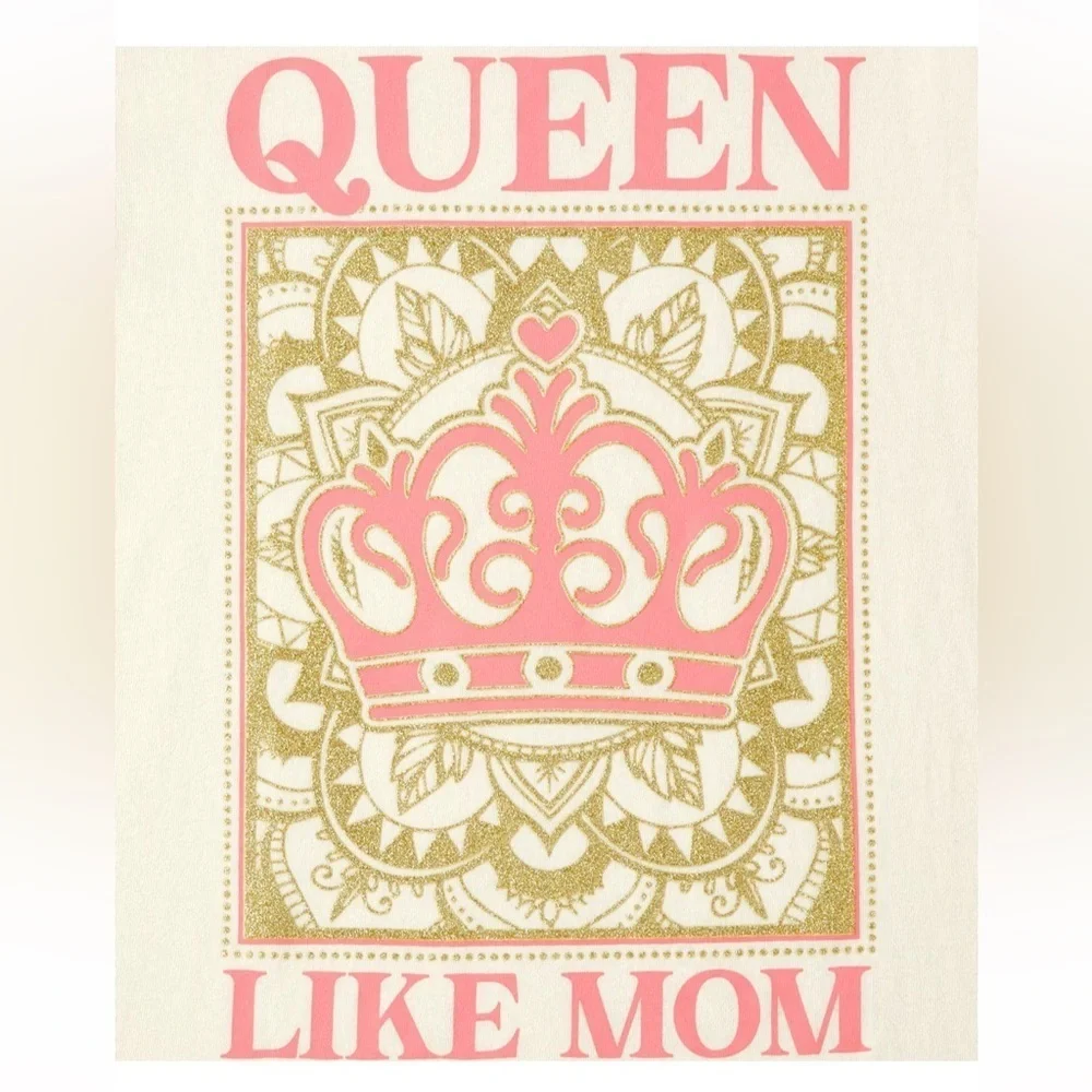 Girls Mom Graphic Tee - Halo white